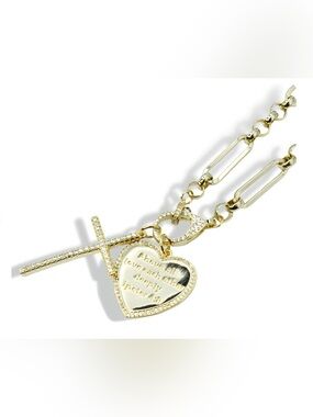 Treasure Jewels Above All Love Each Other Necklace With Removable Charms